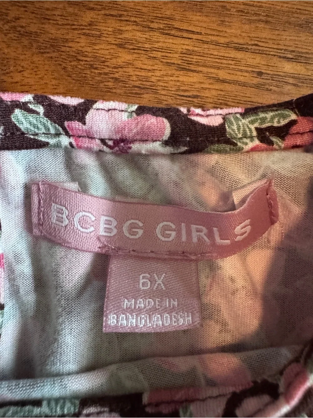 BCBG Girls Cute Floral Dress with Ruffle detail and Puffed Sleeves EUC Sz 6X